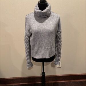 Derek Lam 10C Athleta Village Wool Cashmere Turtleneck Sweater in Gray, Medium